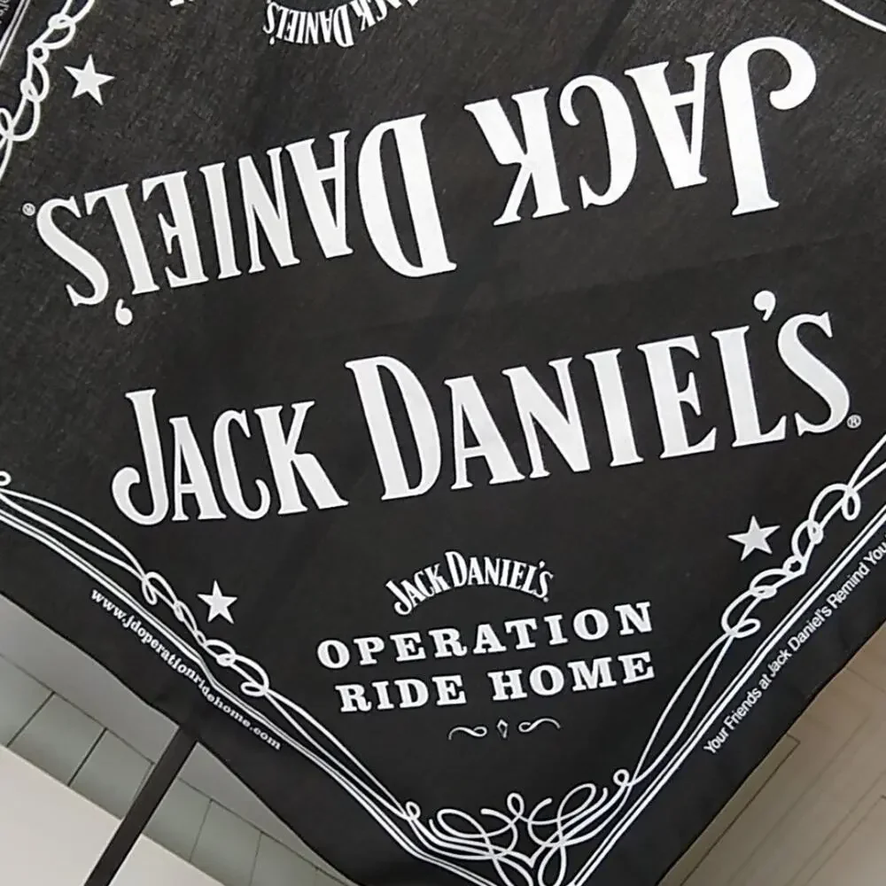 Jack Daniels Bandana Operation Ride Home Black and White One Size